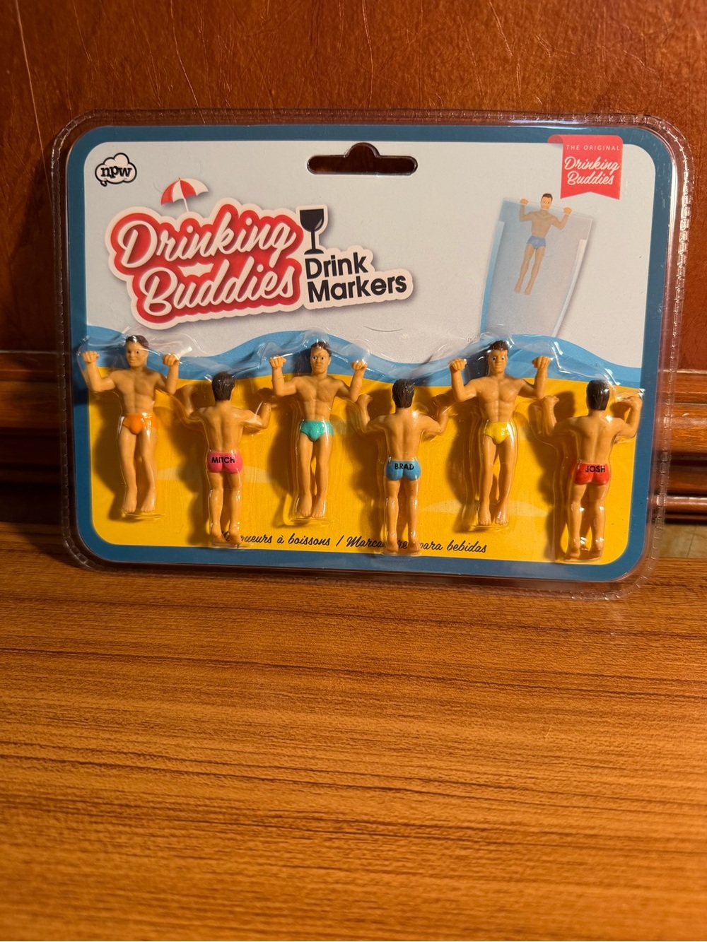 The Original Drinking Buddies Novelty Bosom Buddies Drink Markers Set Of 6 NIP